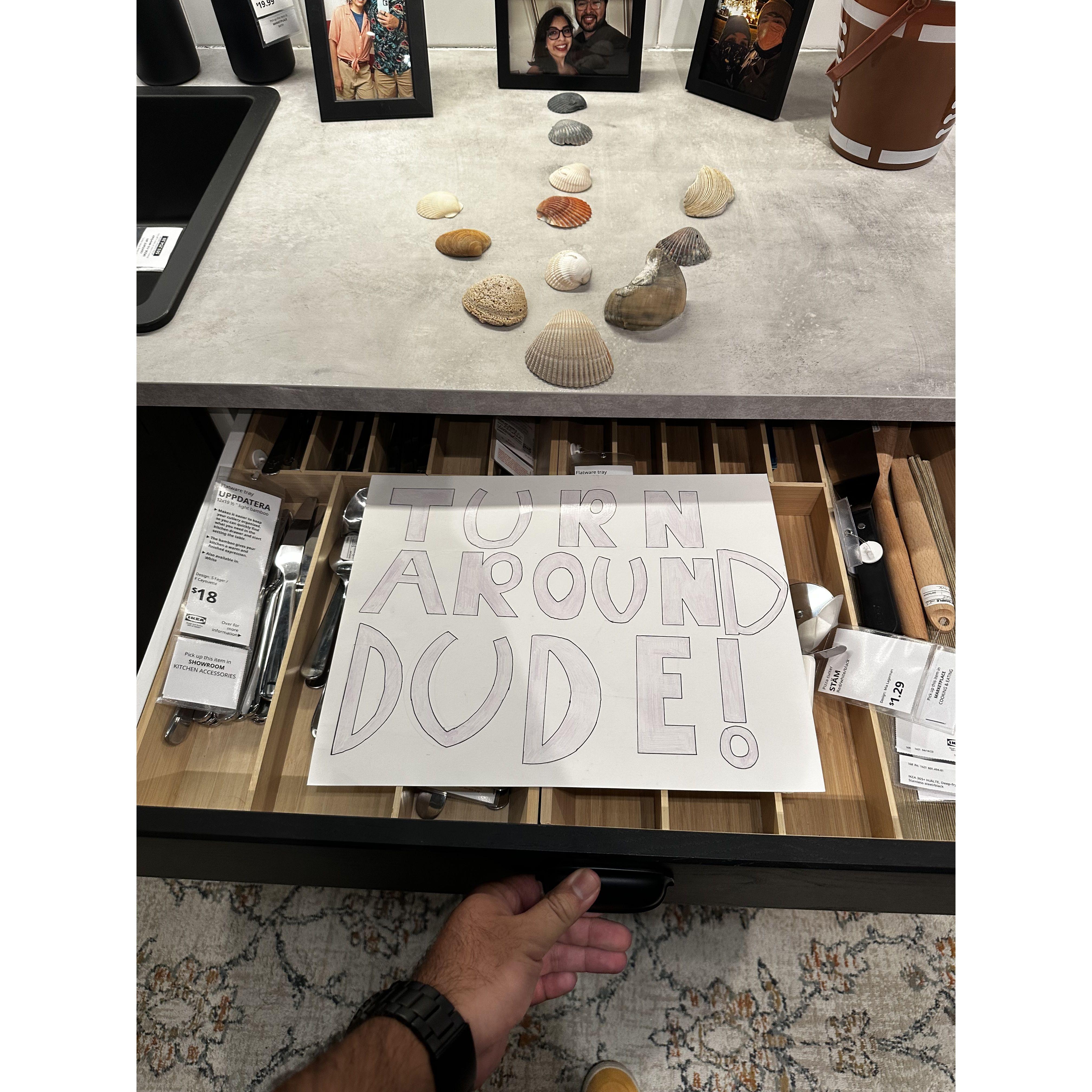 The proposal sign