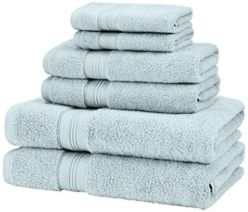Pinzon 6 Piece Pima Cotton Bath Towel Set - Spa Blue
