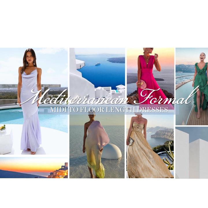 Women's wedding day attire- please wear midi to floor length dresses