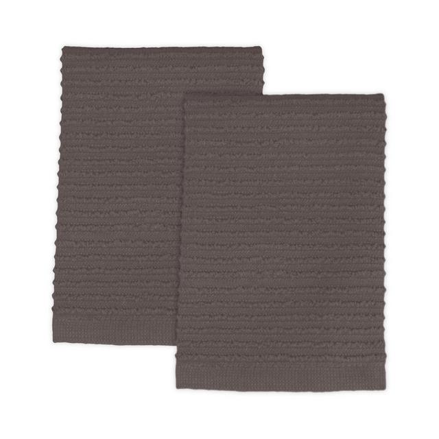 MÜkitchen® Ridged 2-Piece Cotton Cloth and Towel Set in Grey