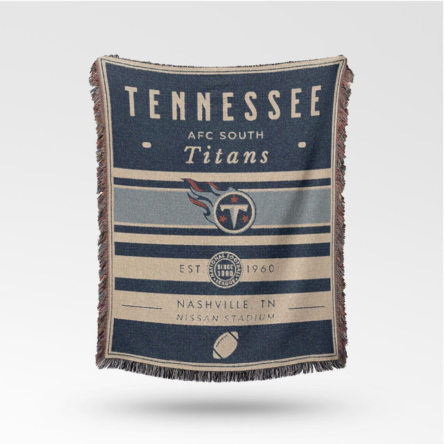 Tennessee Titans Vintage-Styled Woven Blanket / Retro Football Throw / NFL Team Decor / Classic Football Fan Gift