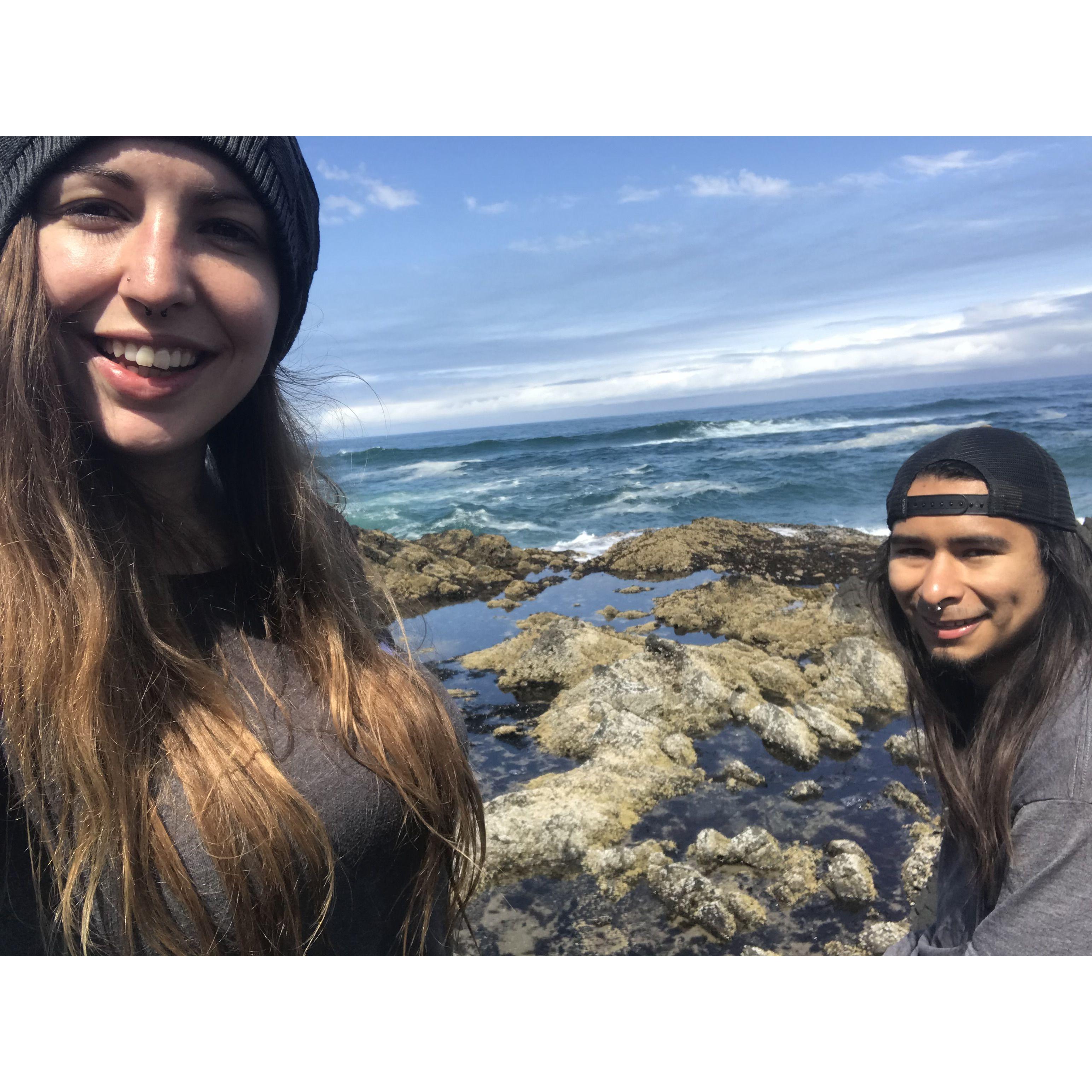 The Oregon Coast. We had taken a trip up to see Thor's Well and stopped along the coastal towns building memories and eating fresh seafood!