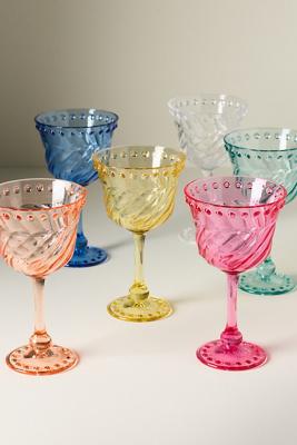 Esther Acrylic Wine Glasses, Set of 6