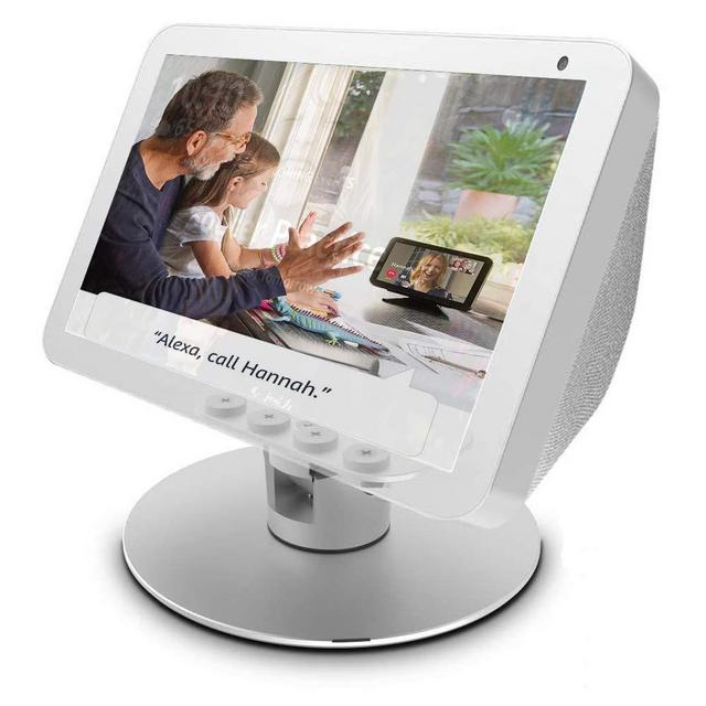 Echo Show 8 Adjustable Stand, Stand for Amazon Echo Show 8, Horizontal 360 Rotation Longitudinal Angle Change Echo Show 8 View White MY012-02
