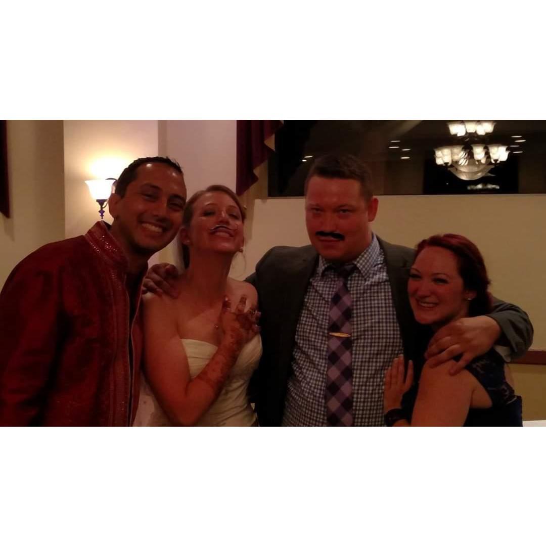 Amanda and John and Kimberly and Bhupal's wedding.