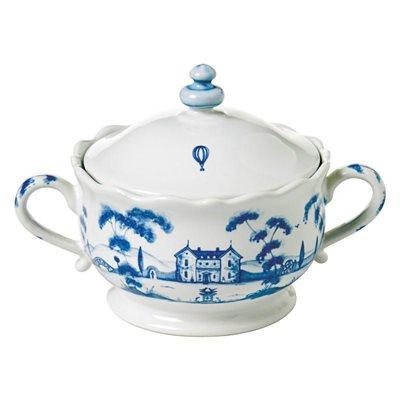 Country Estate Sugar Bowl - Delft Blue