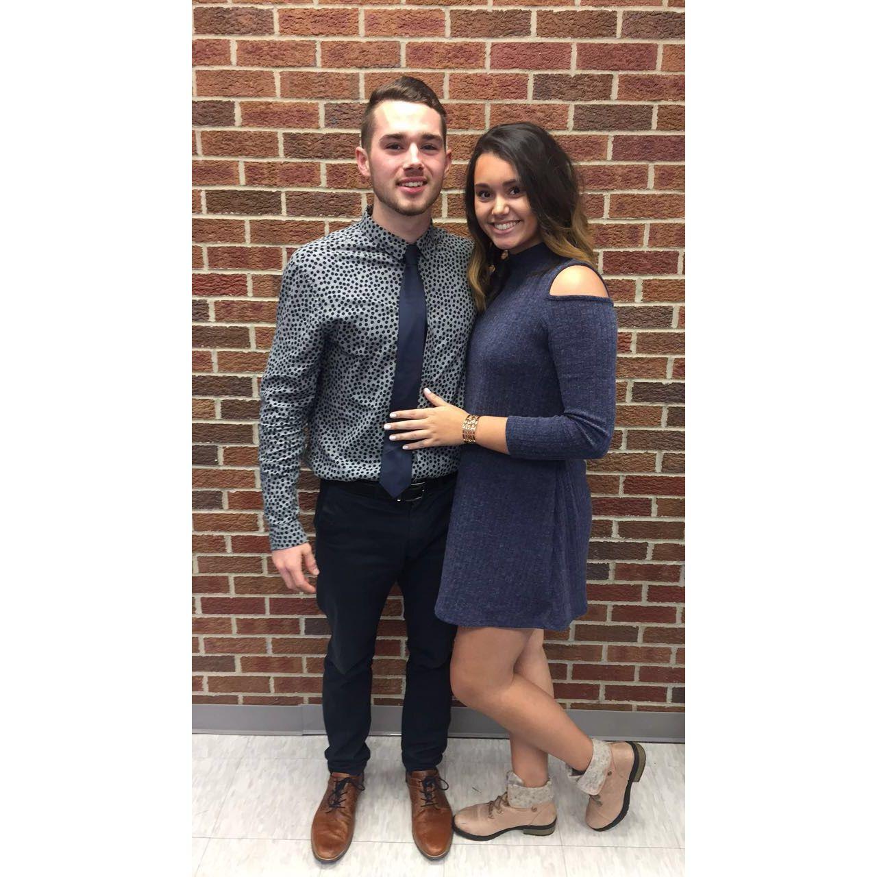 Our first picture ever taken together- 2016
