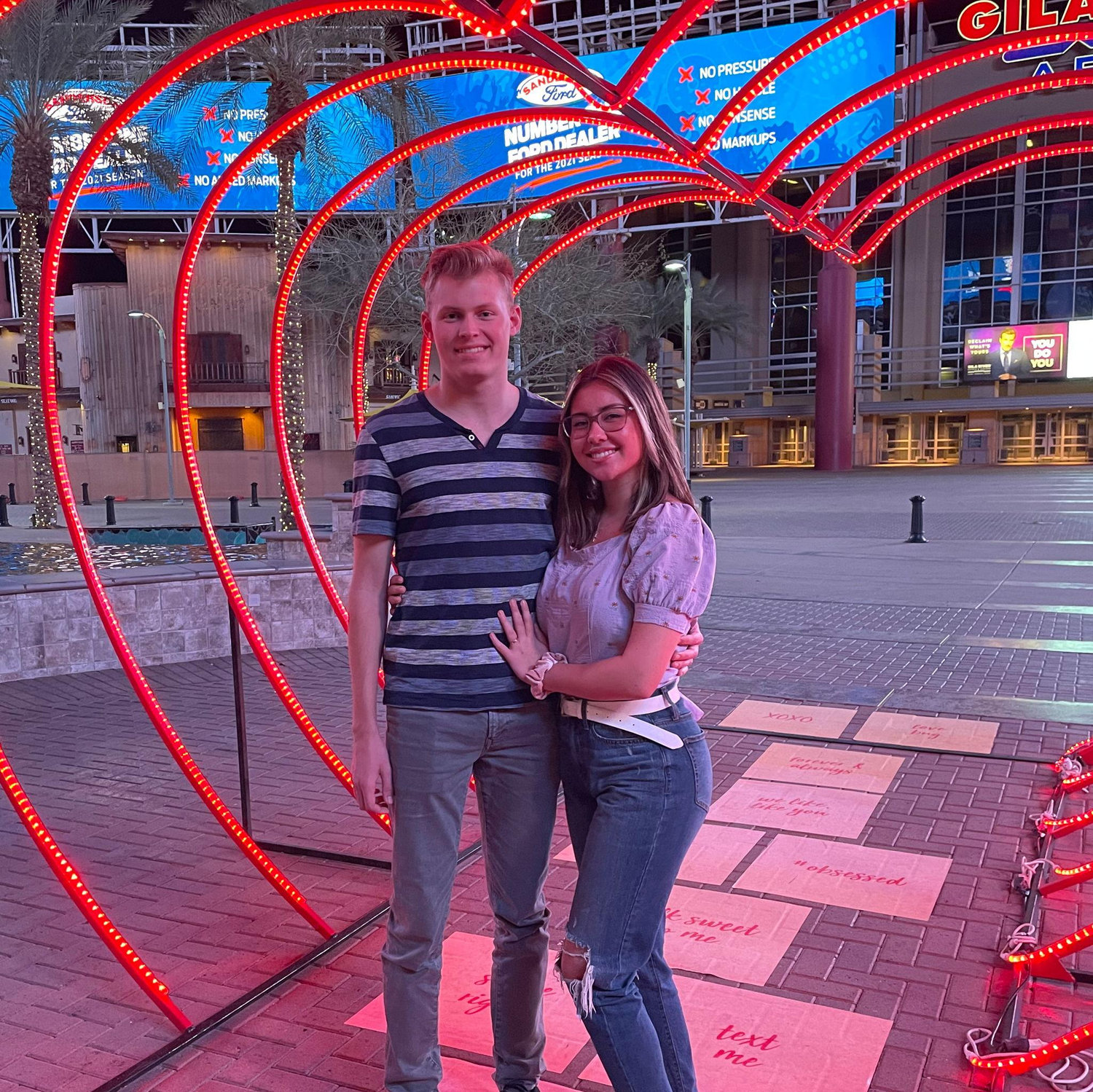 Our first Valentine's Day together!
