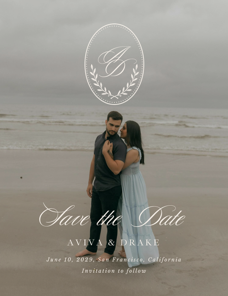 Clyde Photo | Linen | Zola Save The Dates