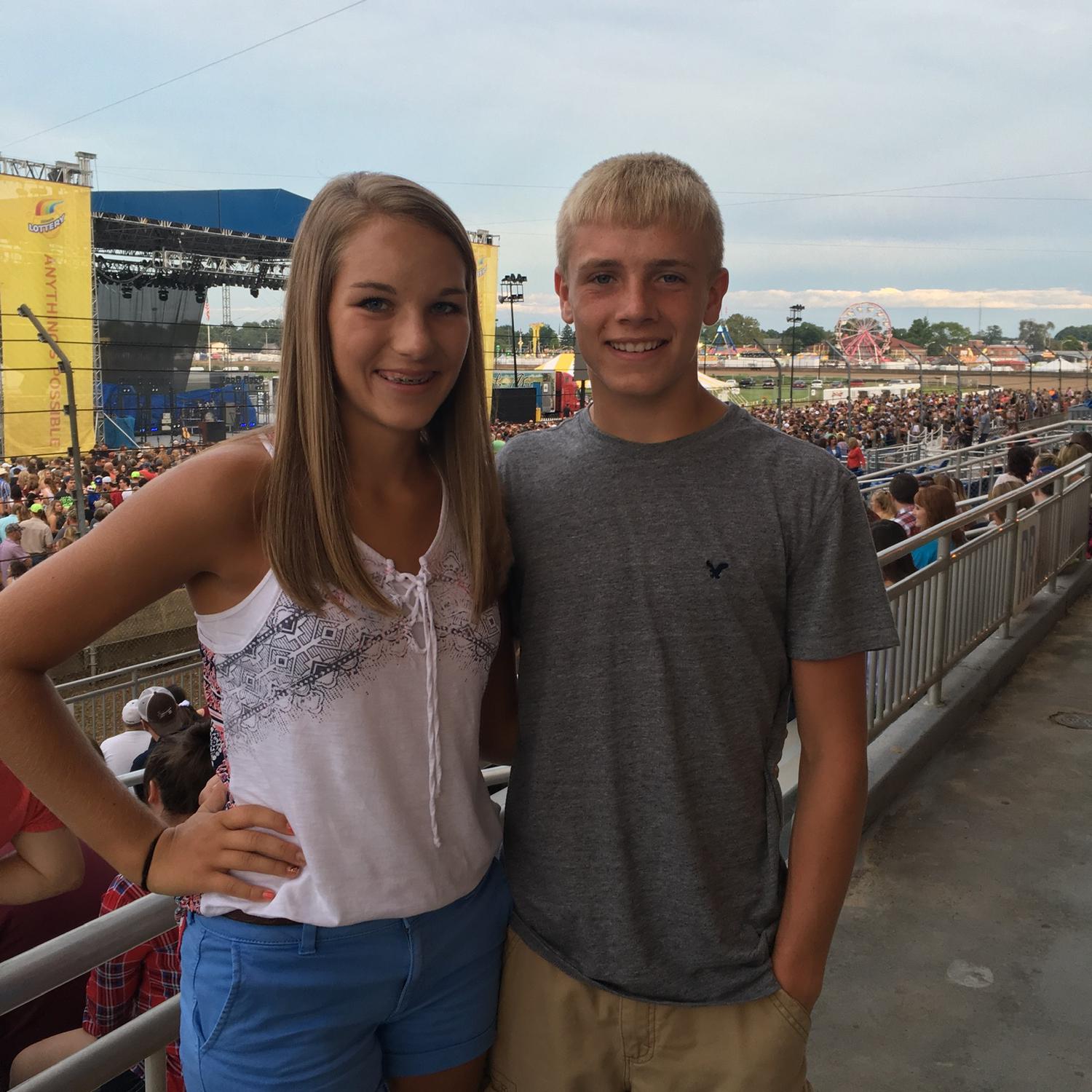 Our first concert, Jake Owen at the Illinois State Fair. August, 2016