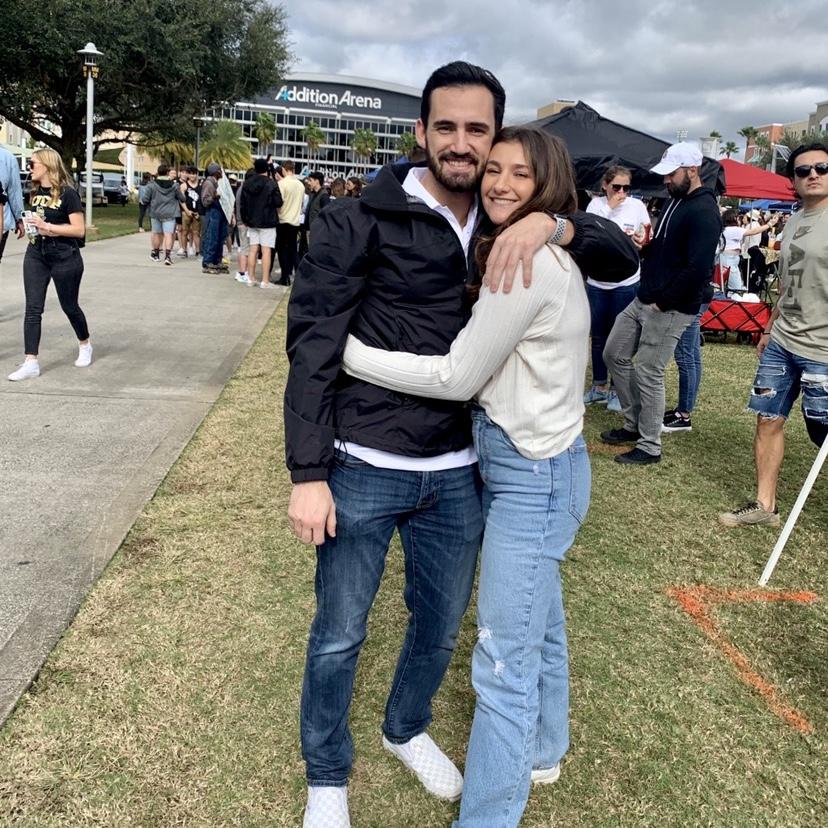 Brittany took Jared to his first UCF homecoming game back in 2021! Jared got stuck in some dreary cold weather in Florida, but was still a good sport!