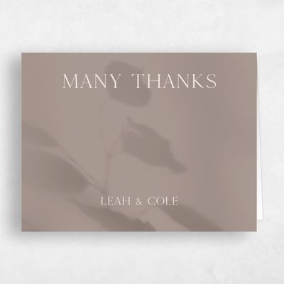 Rich Taupe, Grey Wedding Thank You - Lummin Landscape