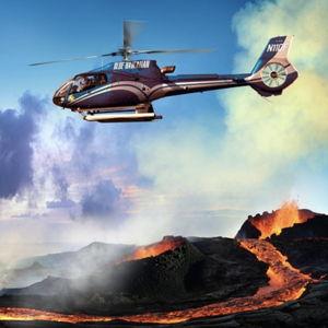 Helicopter Tour Over a Volcano