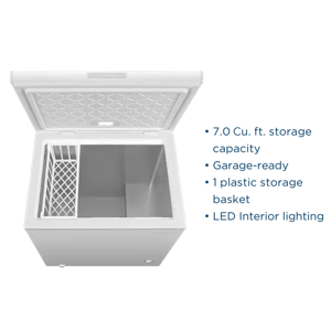 Insignia™ - 7 Cu. Ft. Garage-Ready Chest Freezer - White