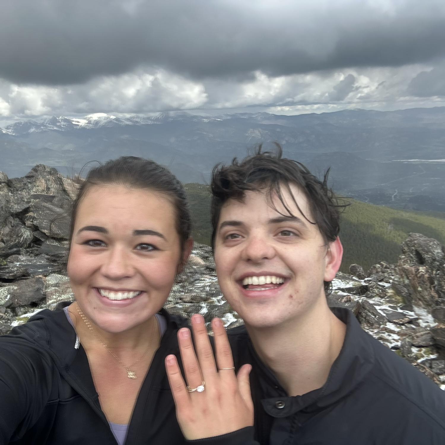 Engagement on Twin Sisters Peak, CO
