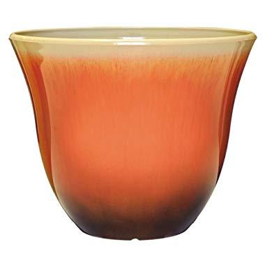 Honeysuckle Planter, Patio Pot, 15" Tequila Sunrise