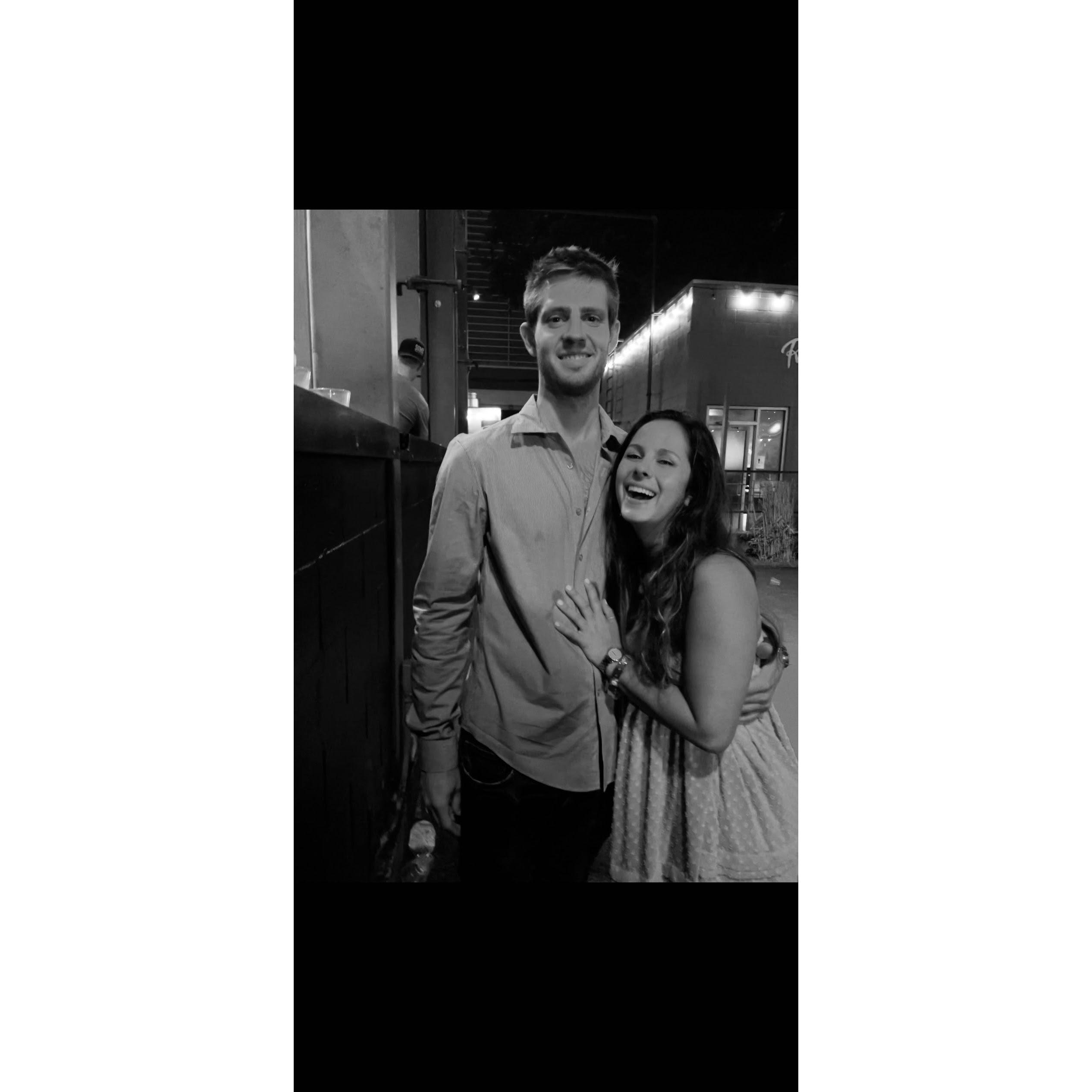 This was the very first photo we ever took together in Austin, TX at the Container Bar.