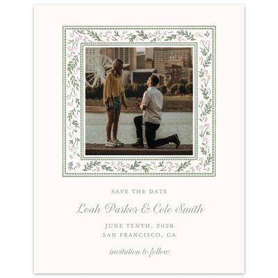 Sage, Green Wedding Digital Save the Date - Pervenche Photo