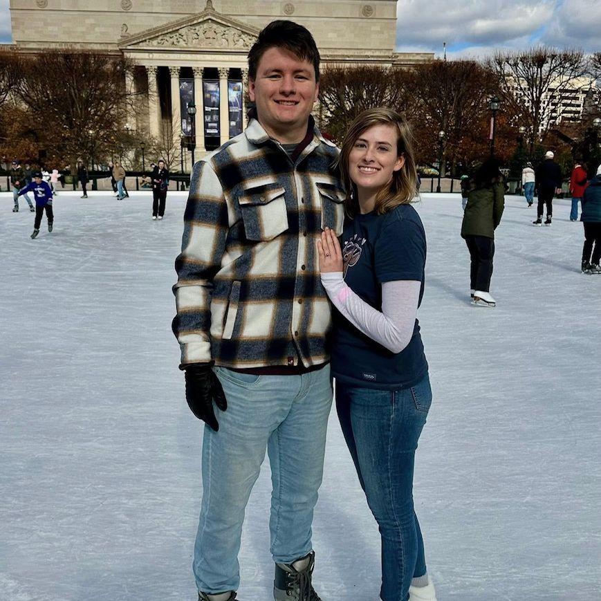 Ice skating at the Sculpture Garden in DC