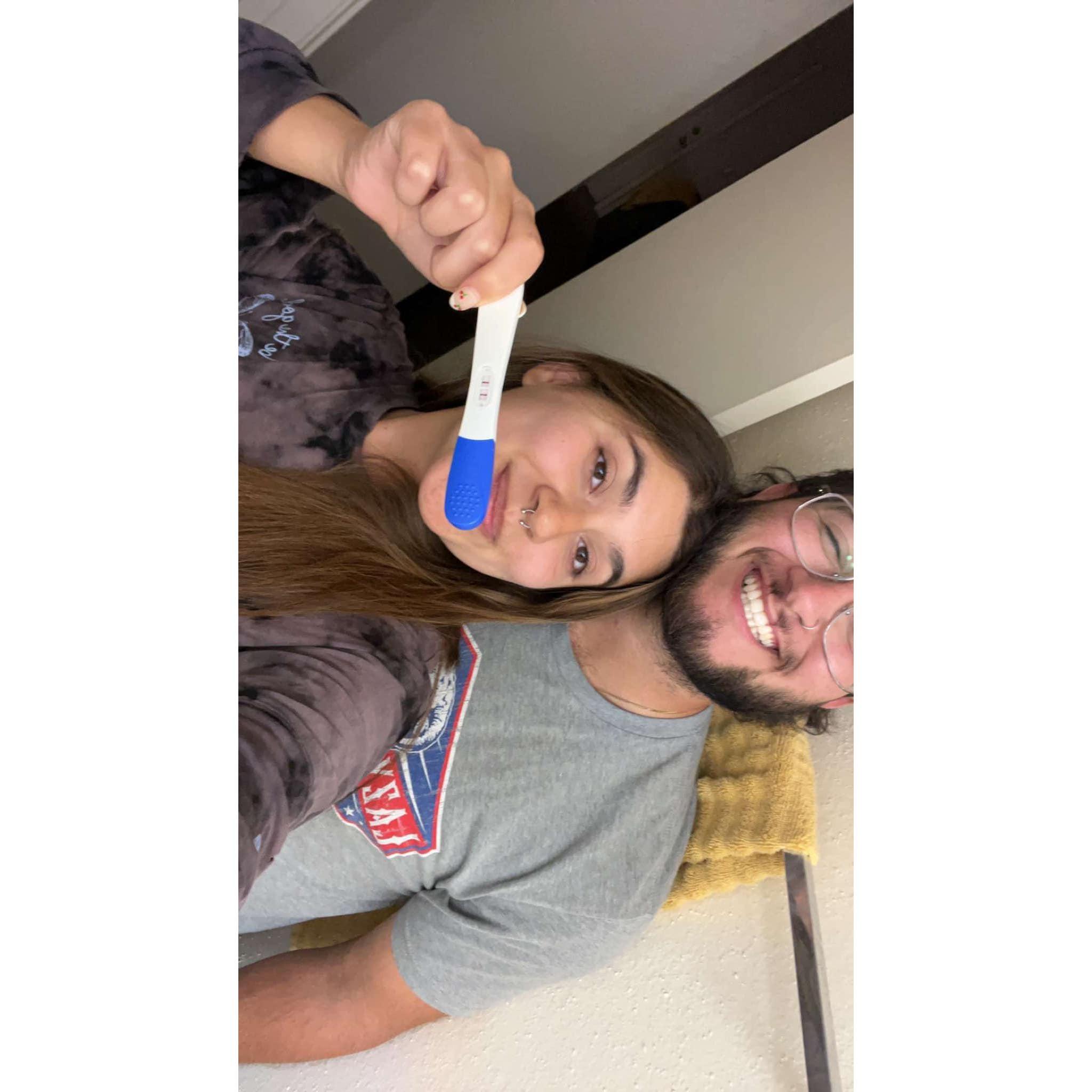 The day we found out we were pregnant