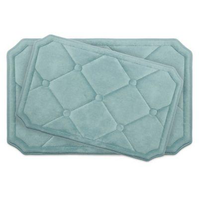 Bounce Comfort Gertie Memory Foam 2-Piece Bath Mat Set in Light Grey