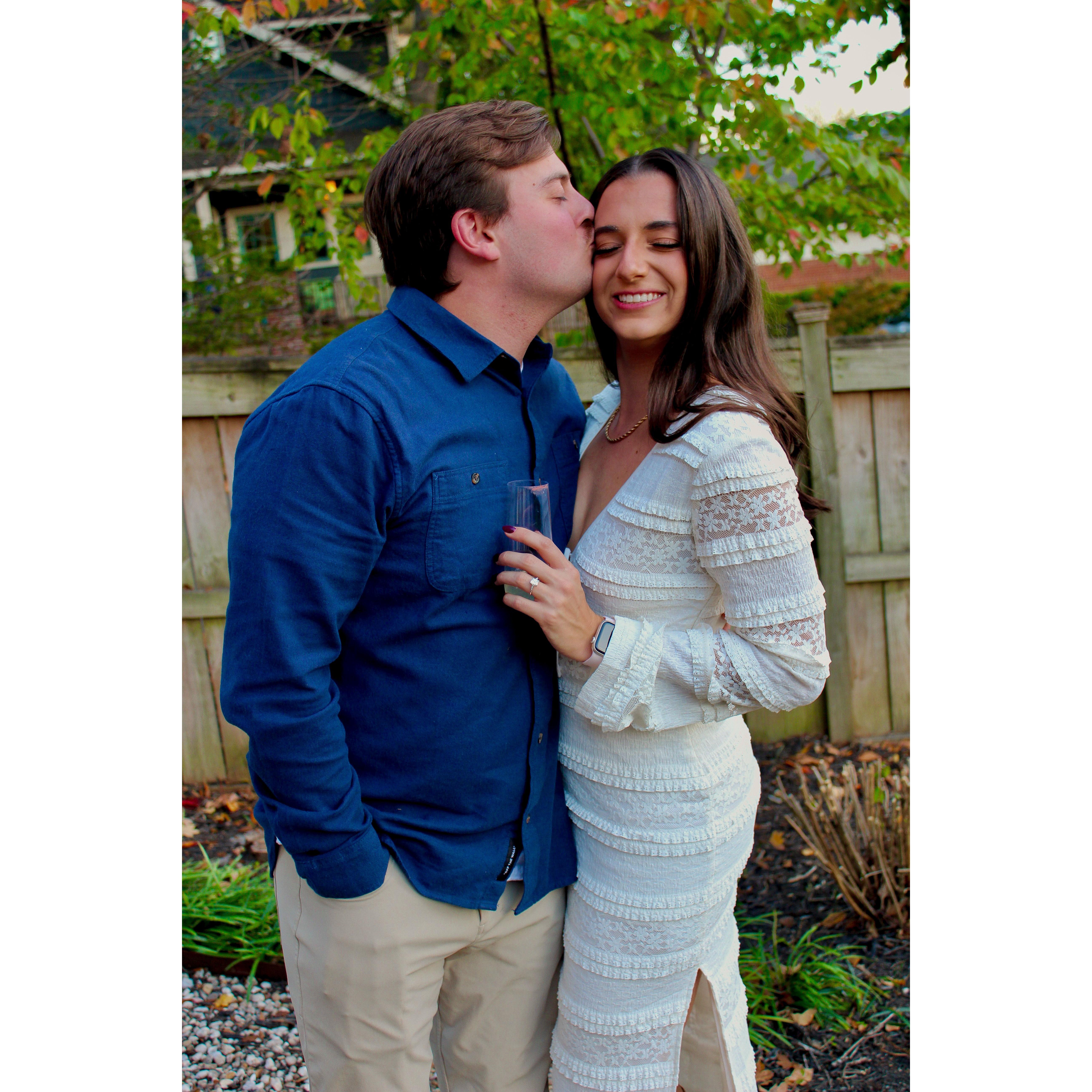 Celebrating as engaged couple