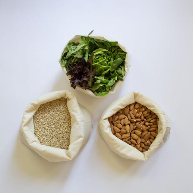 Cotton Muslin Grain and Nut Bags, Set of 5