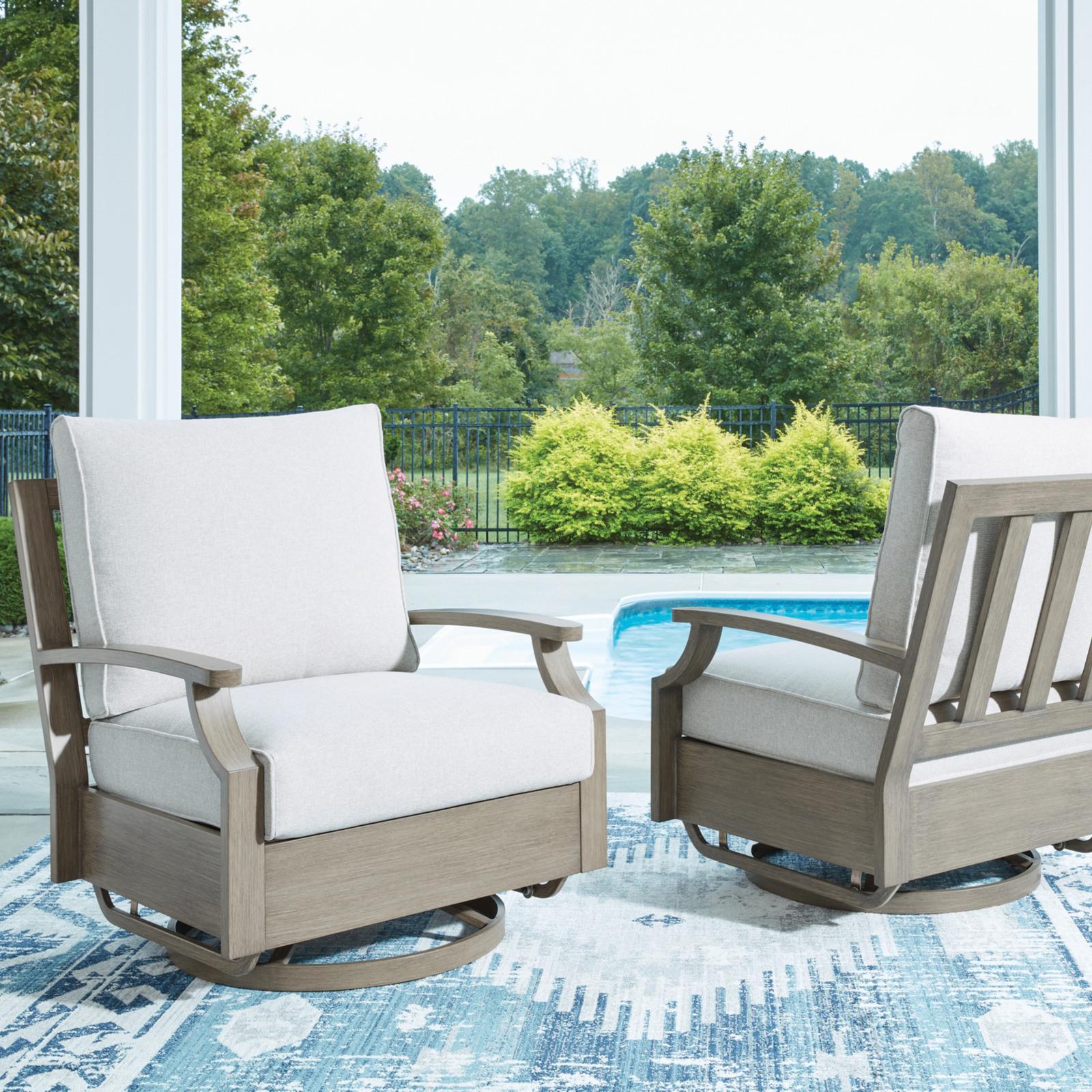 Ashley Furniture, Rainier Ranch Outdoor Swivel Glider Chair | Zola
