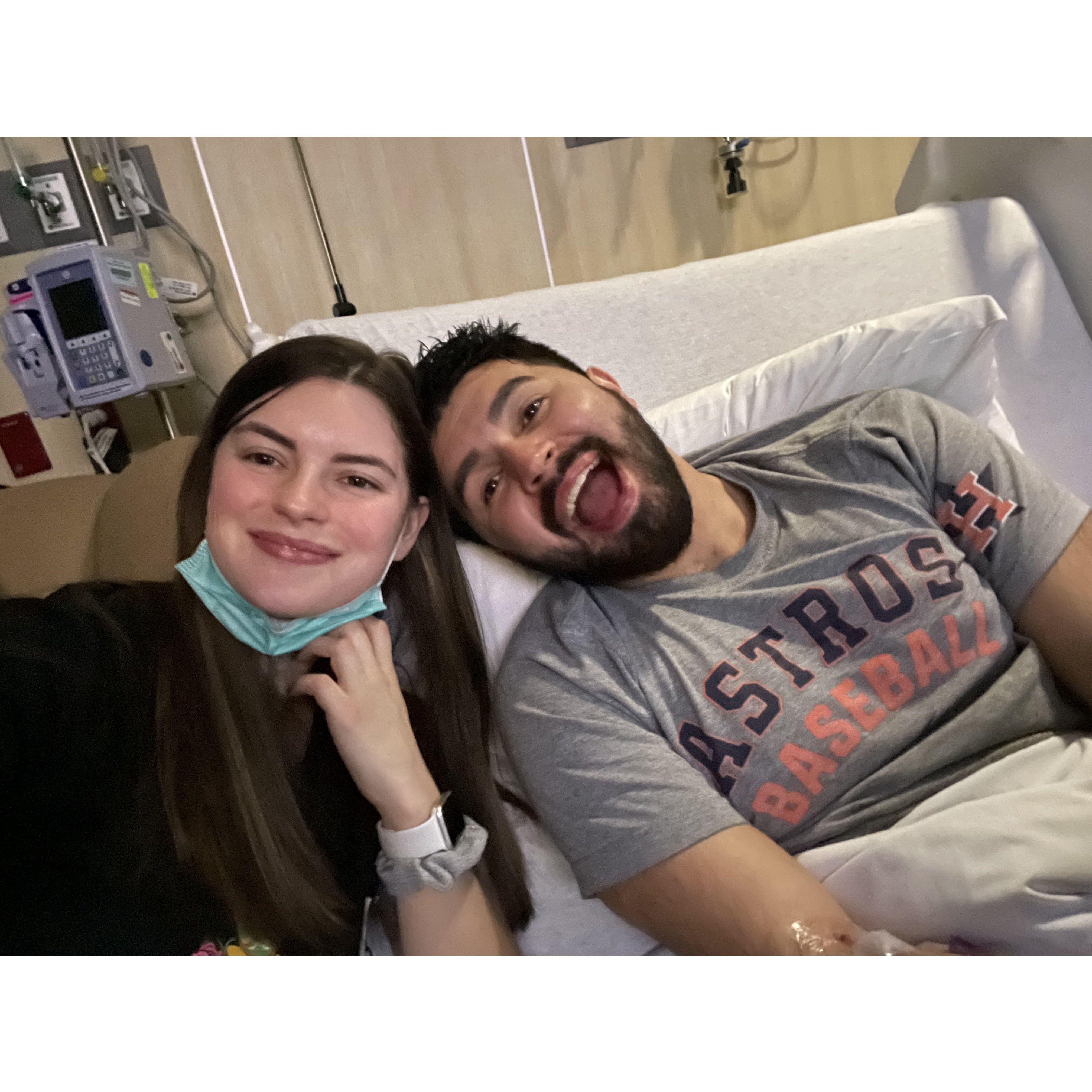 Long Hospital stays for Chris' Cancer