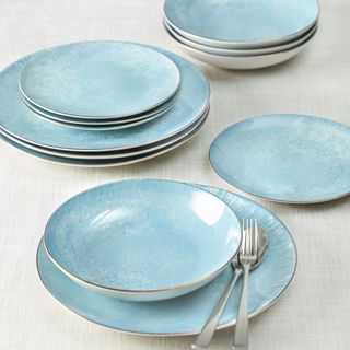 Christian Siriano Onyx 12-Piece Dinnerware Set, Service for 4