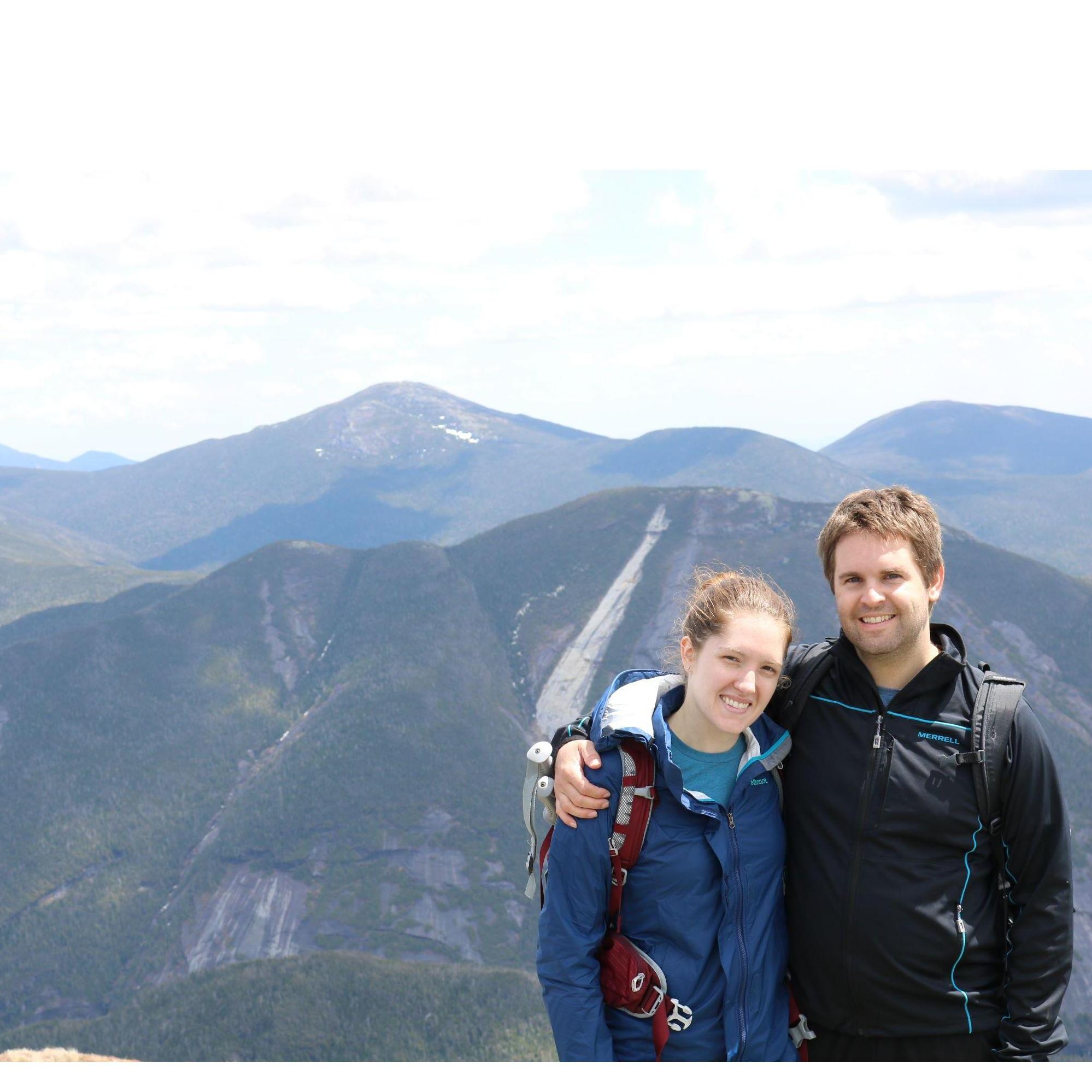 The top of Algonquin, Adirondacks, NY. Spring 2019. We hiked up in a stream of snowmelt with Matt (Chris's brother) and Rachel (Matt's fiancee).