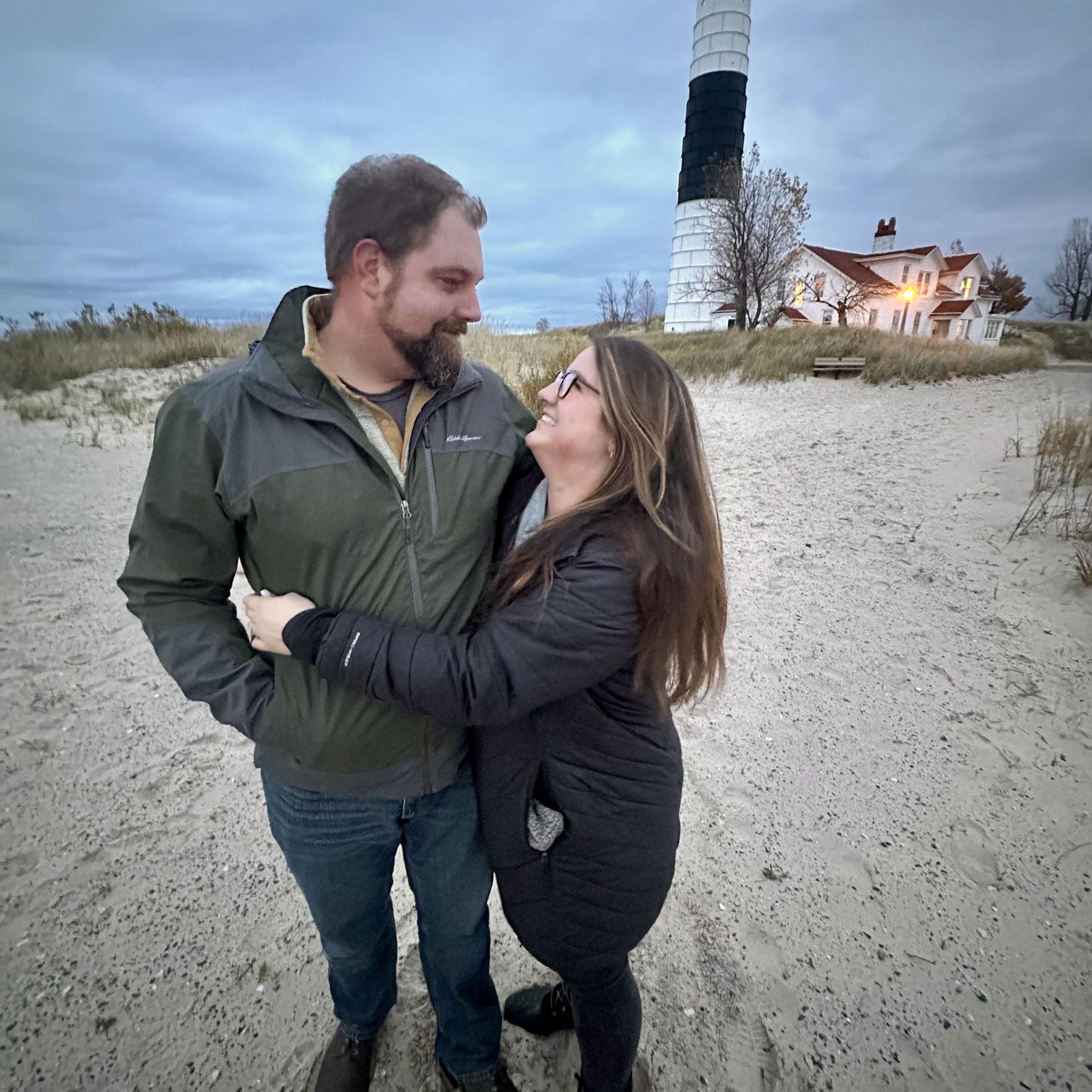 Got engaged in Ludington on November 8, 2025