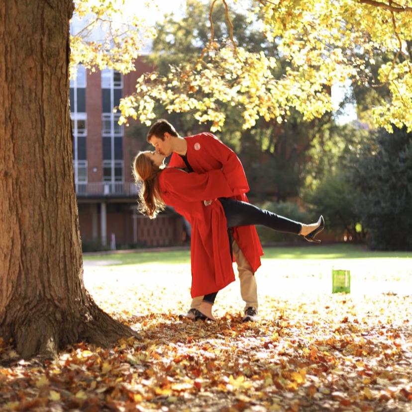 Graduation Pictures in the Brickyard at NCSU