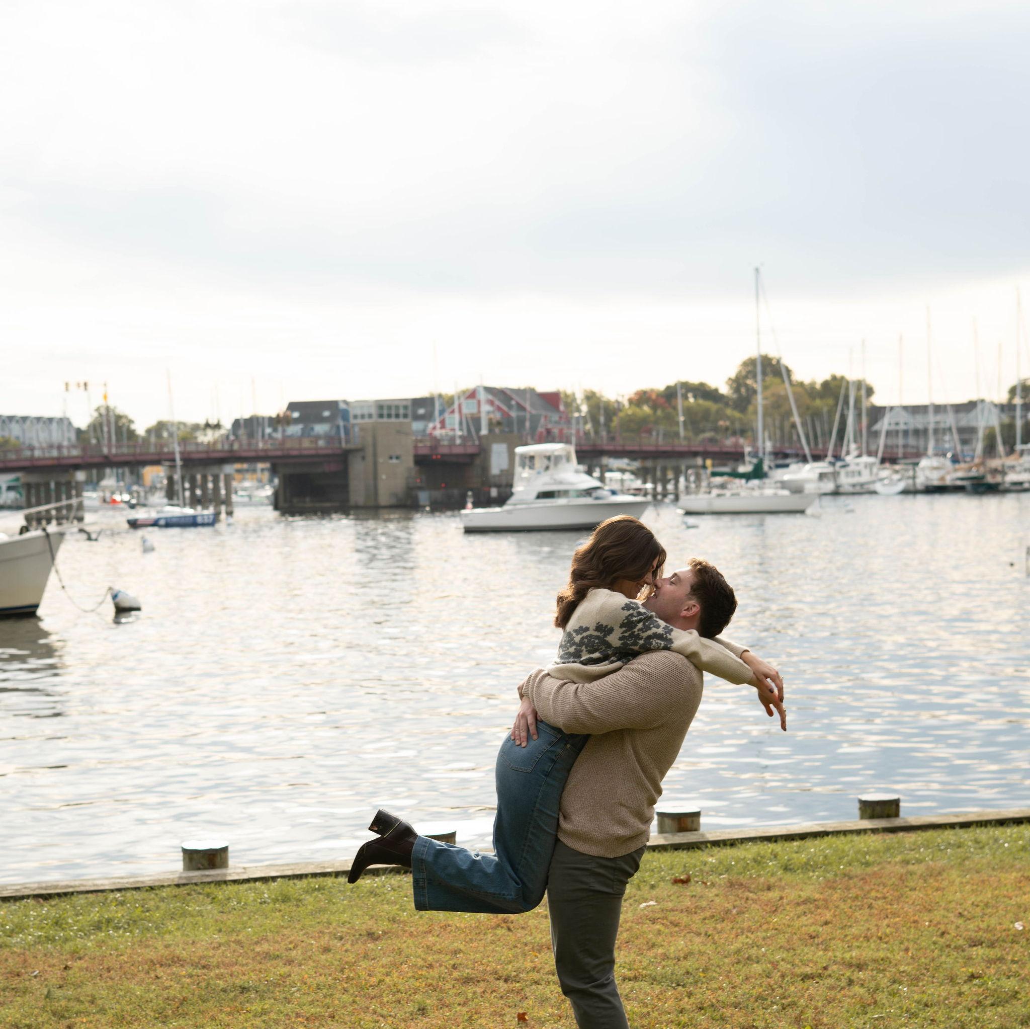 Engagement shoot overlooking Spa Creek, Annapolis, MD.