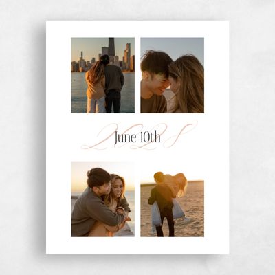 White Typography Wedding Save the Date - Palenque Multiphoto