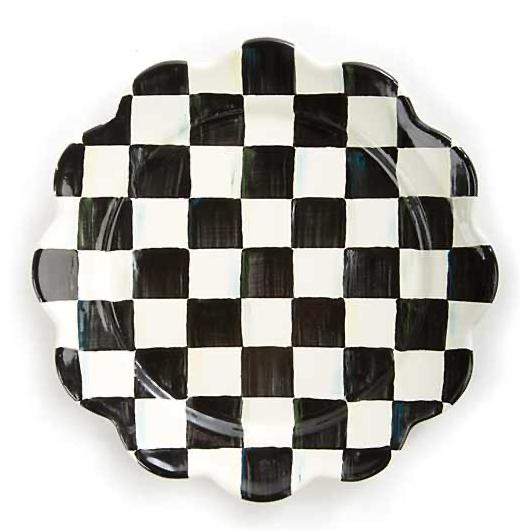 MacKenzie-Childs - Courtly Check Enamel Petal Dinner Plate