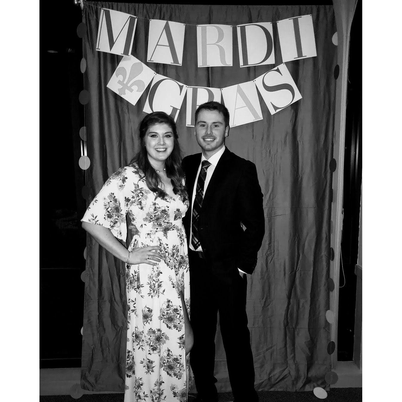2018: We never missed a sorority or fraternity formal! We loved getting all dressed up to dance the night away.