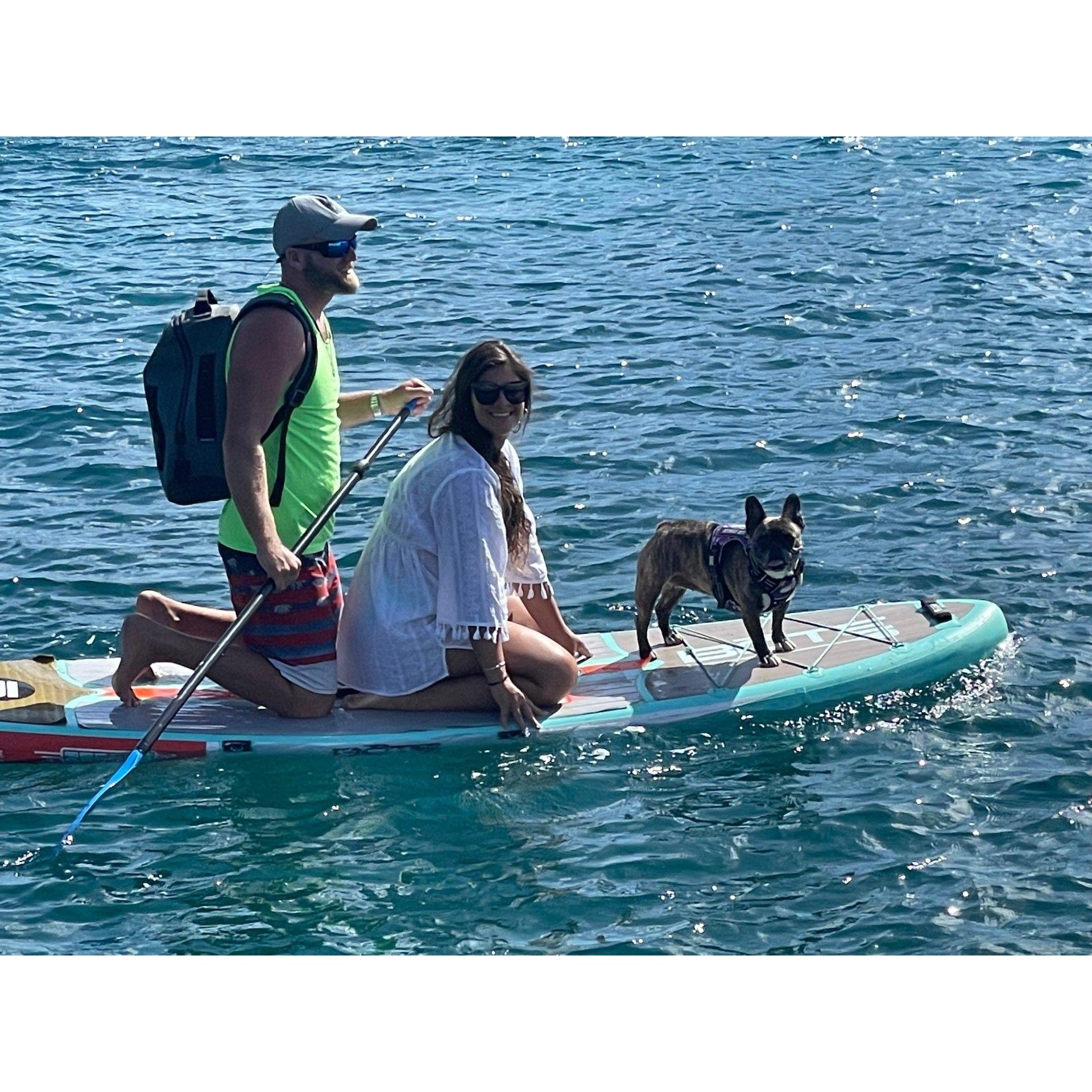 The family that paddles together, stays together.