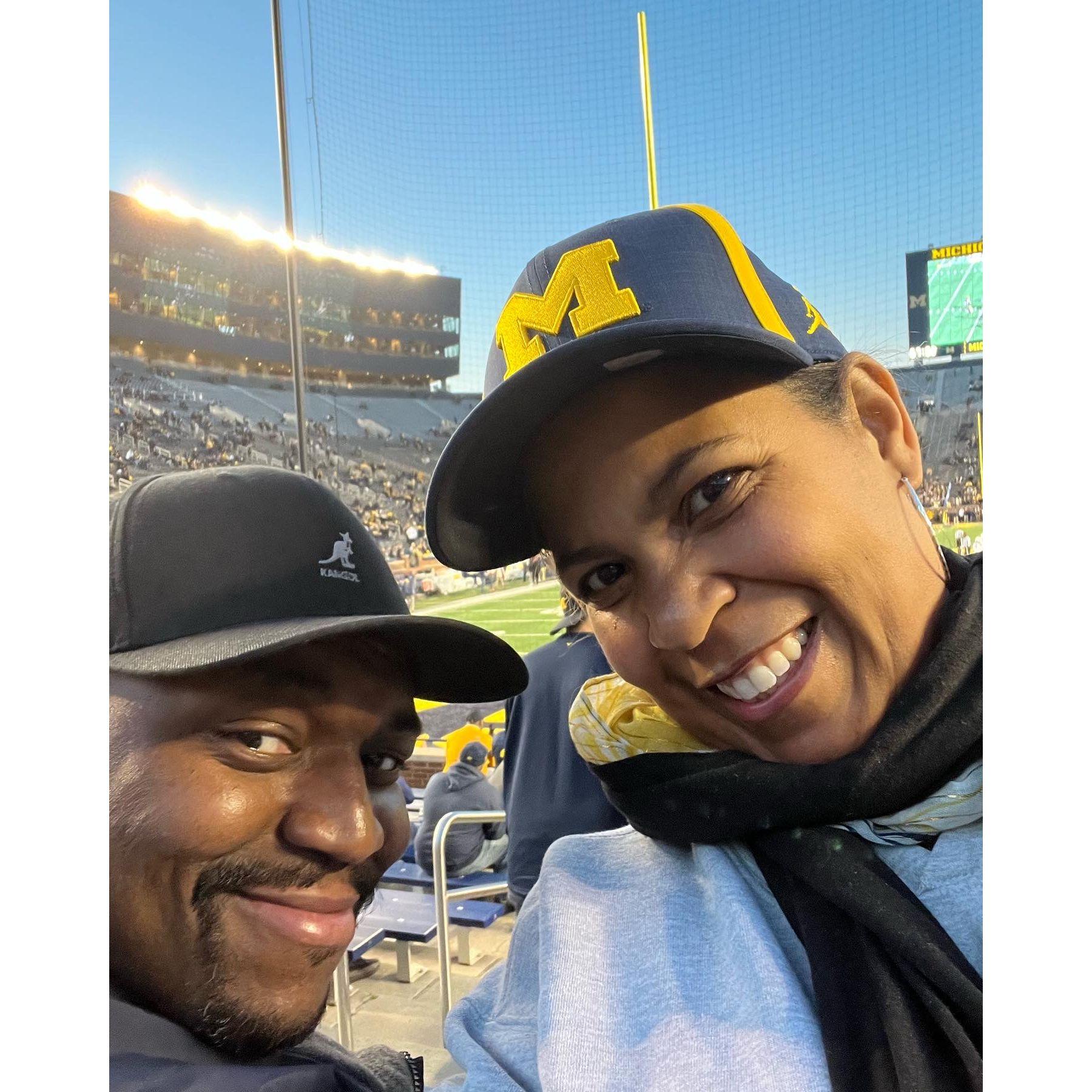 At a U of M football game