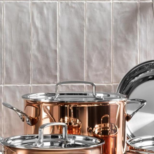 Cuisinart Tri Ply Stainless Steel 8 Piece Copper Cookware Set