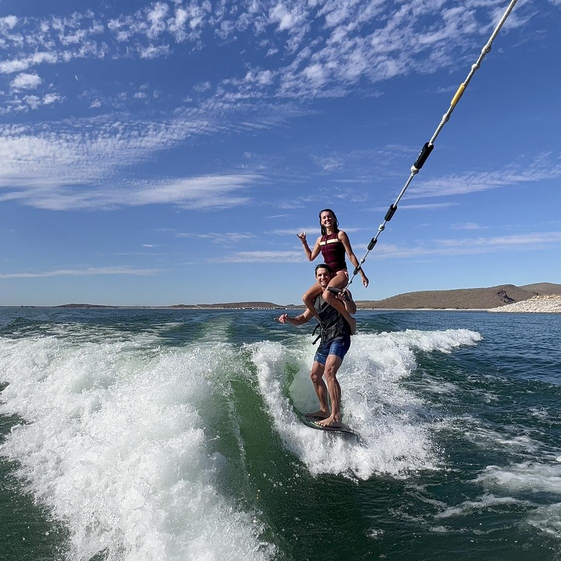 Doing our favorite thing, being on the lake!