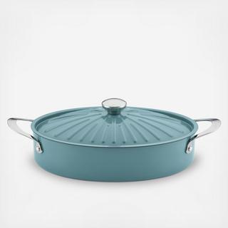 Cucina Oven-to-Table Covered Oval Sauteuse