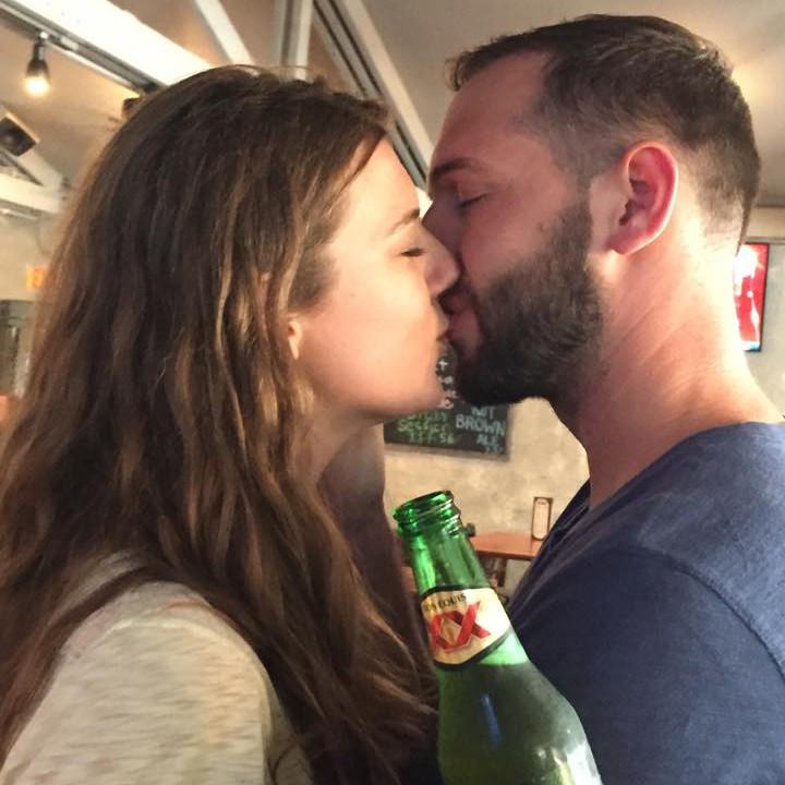 About an hour after we met, sparks were already flying. Fred managed to capture our first kiss!