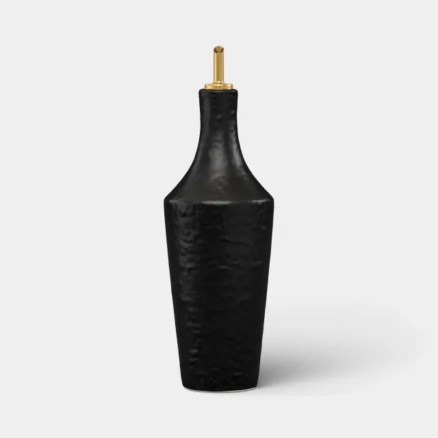 Black Textured Ceramic Oil Dispenser Black - Threshold™