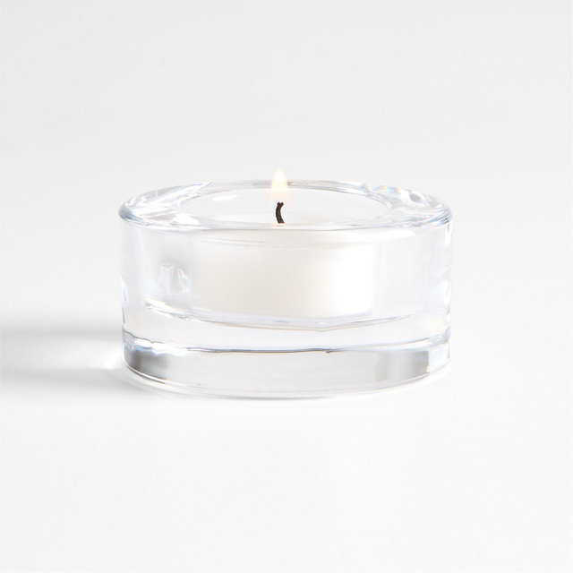 Essential Modern Short Glass Tealight Candle Holder