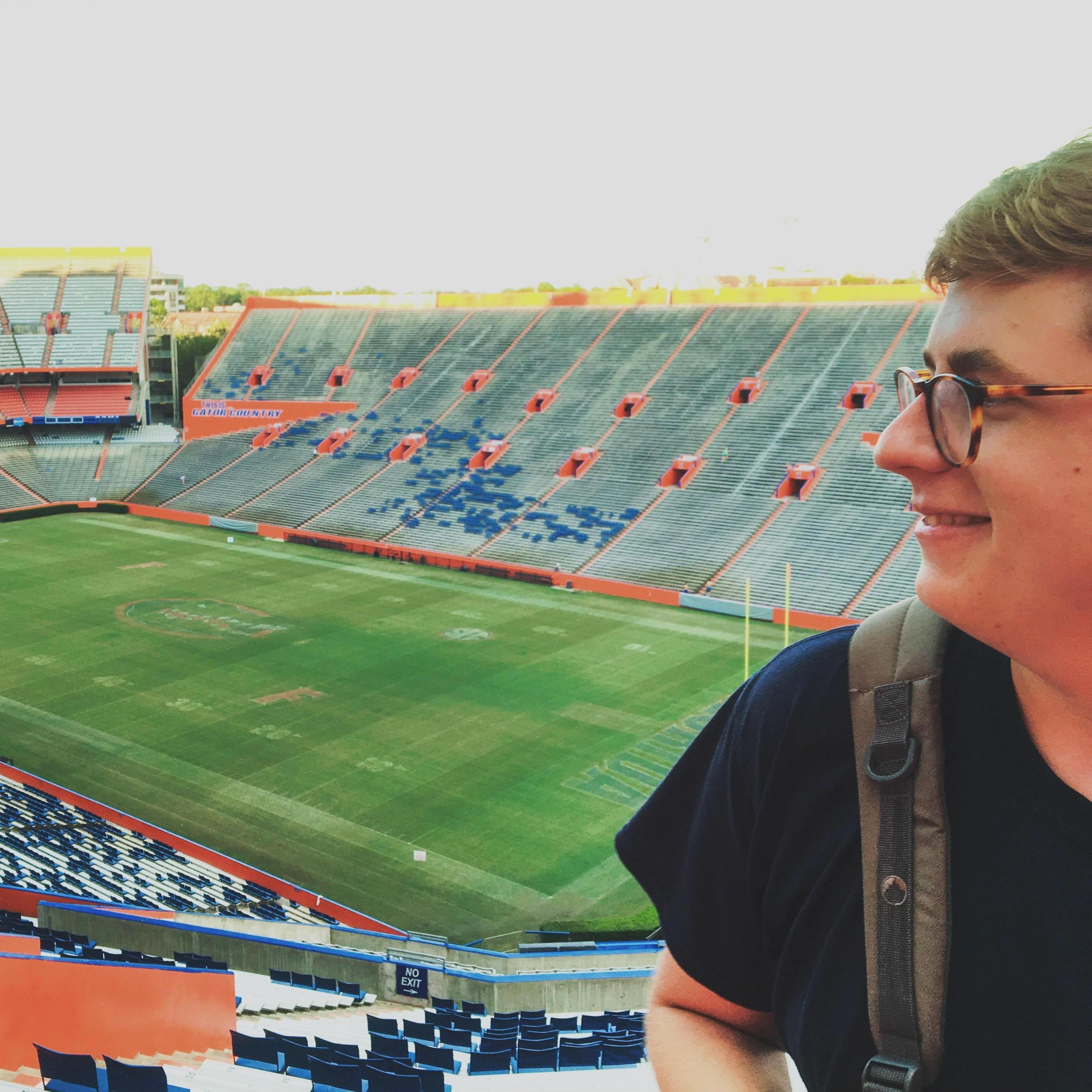 A photo I took of Phil on our first date in the Swamp.