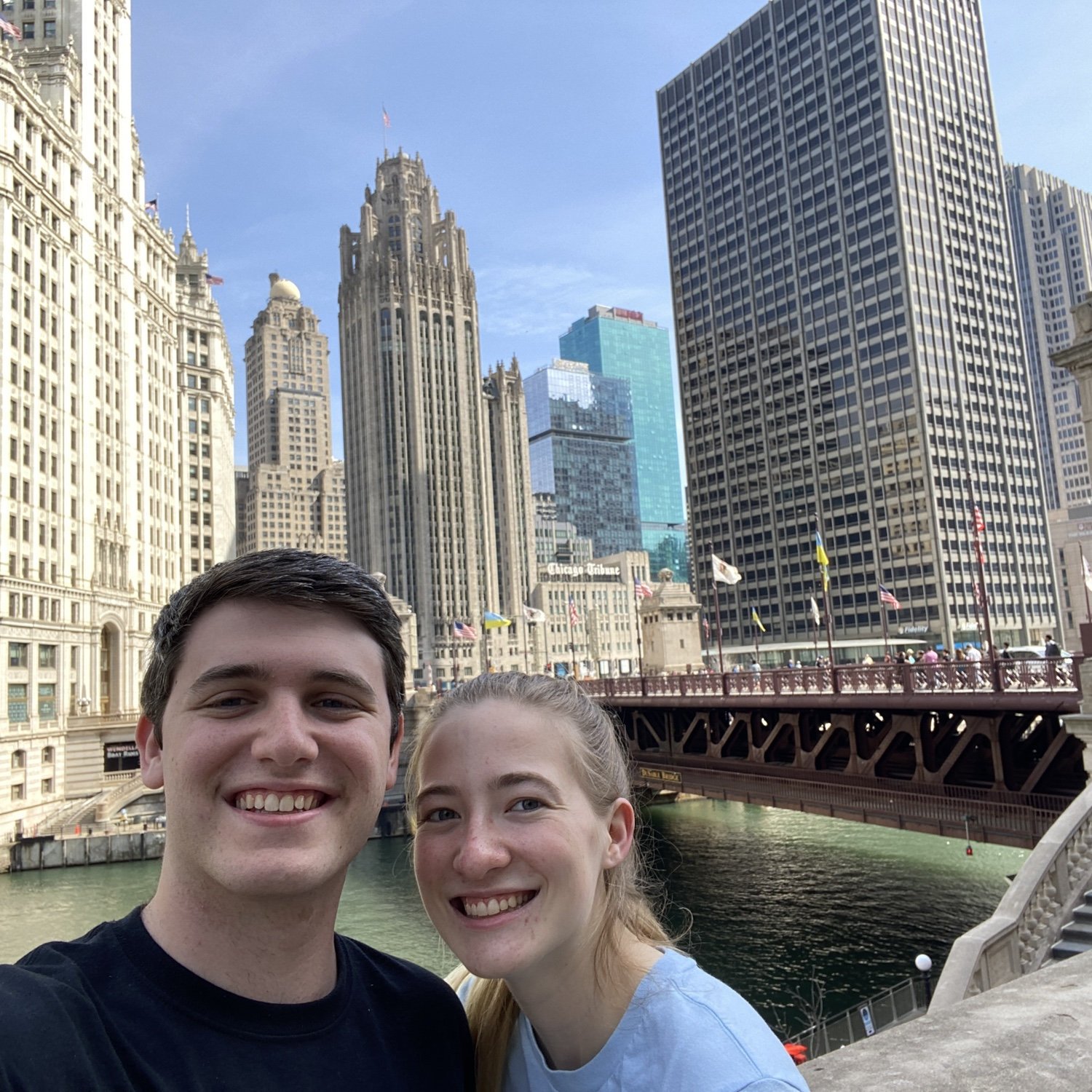 The first real trip we took, driving up to Chicago for a day in the city in late April 2022.
