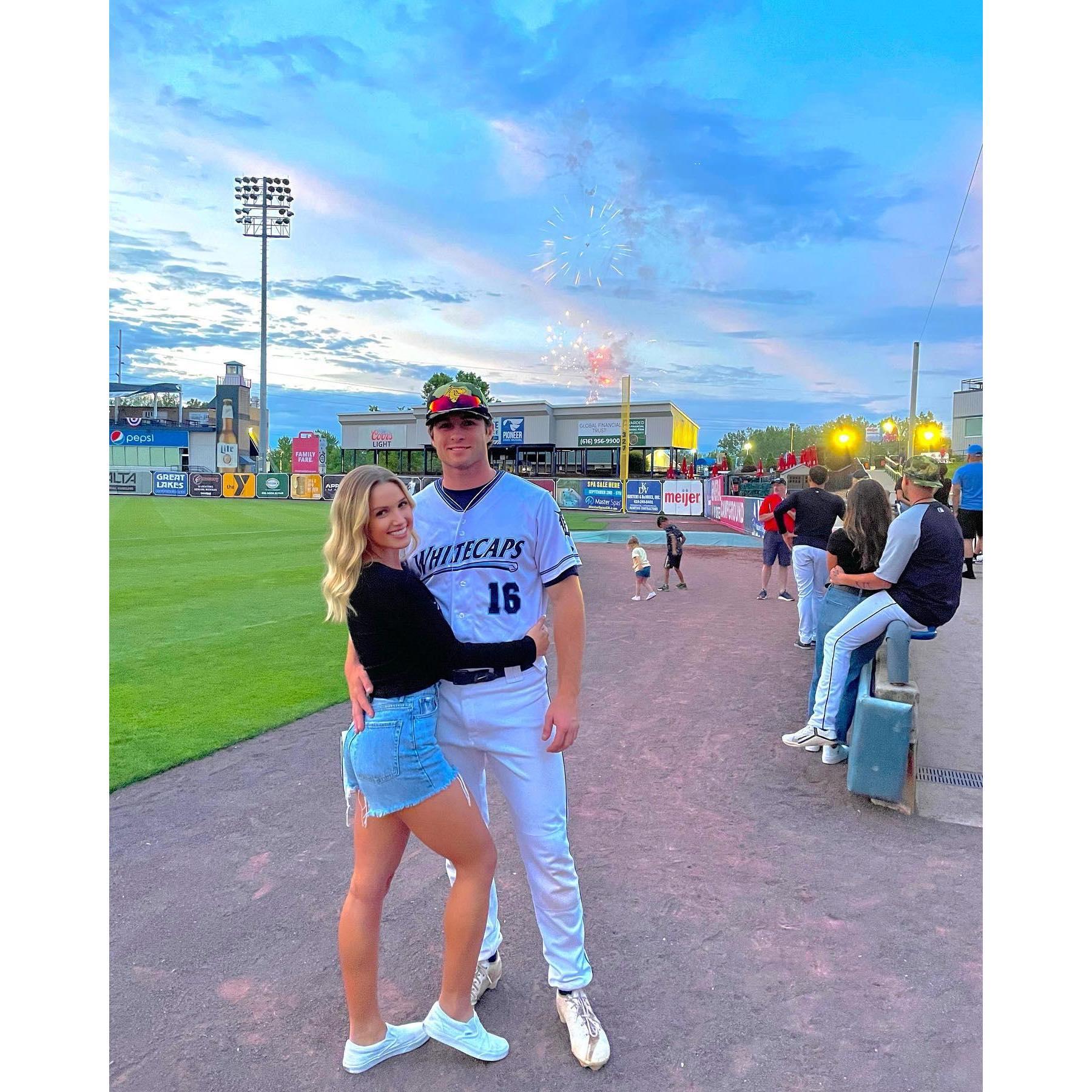 This is when Colt played High A ball for the West Michigan Whitecaps.