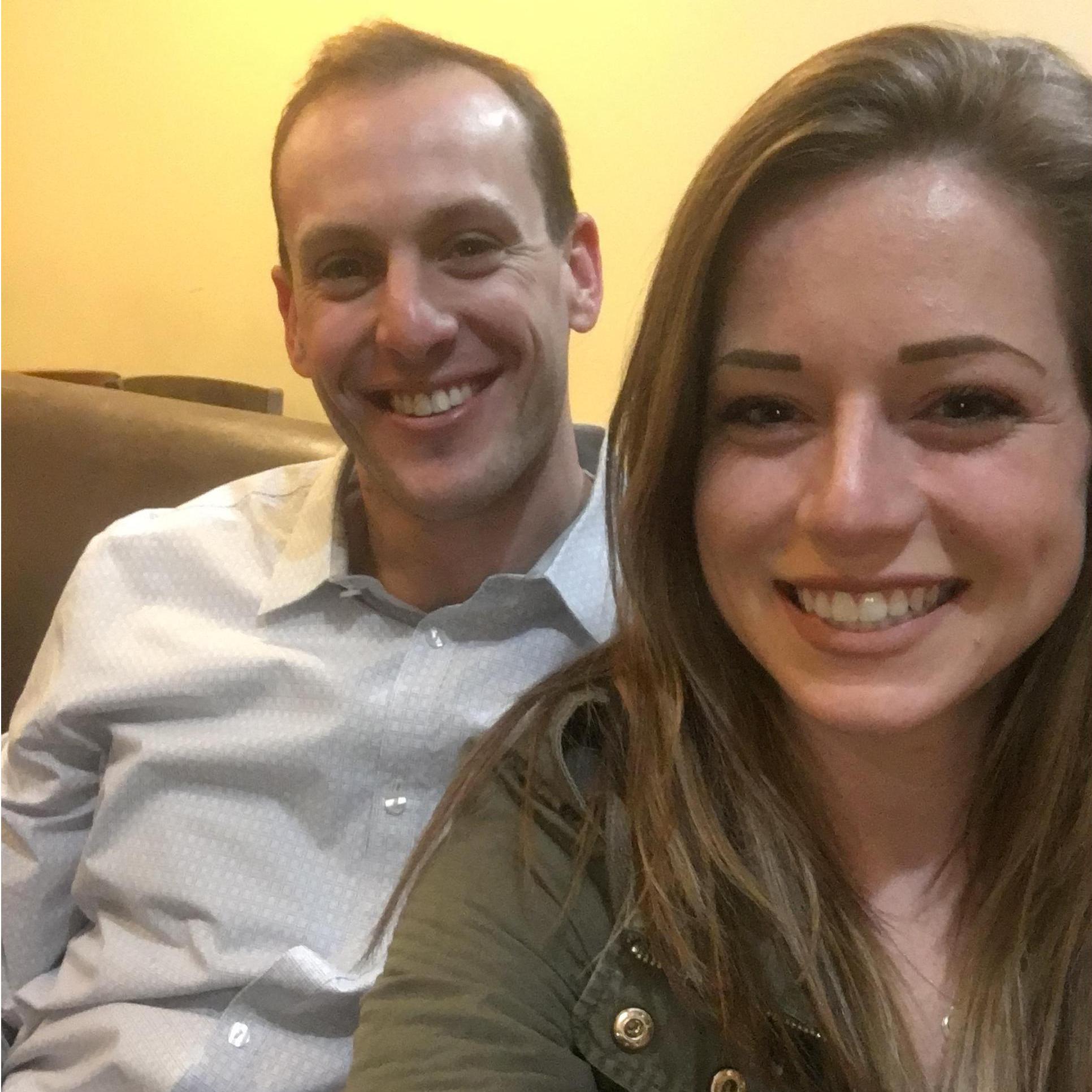Our very first picture together at a coffee shop in Pittsburgh!
