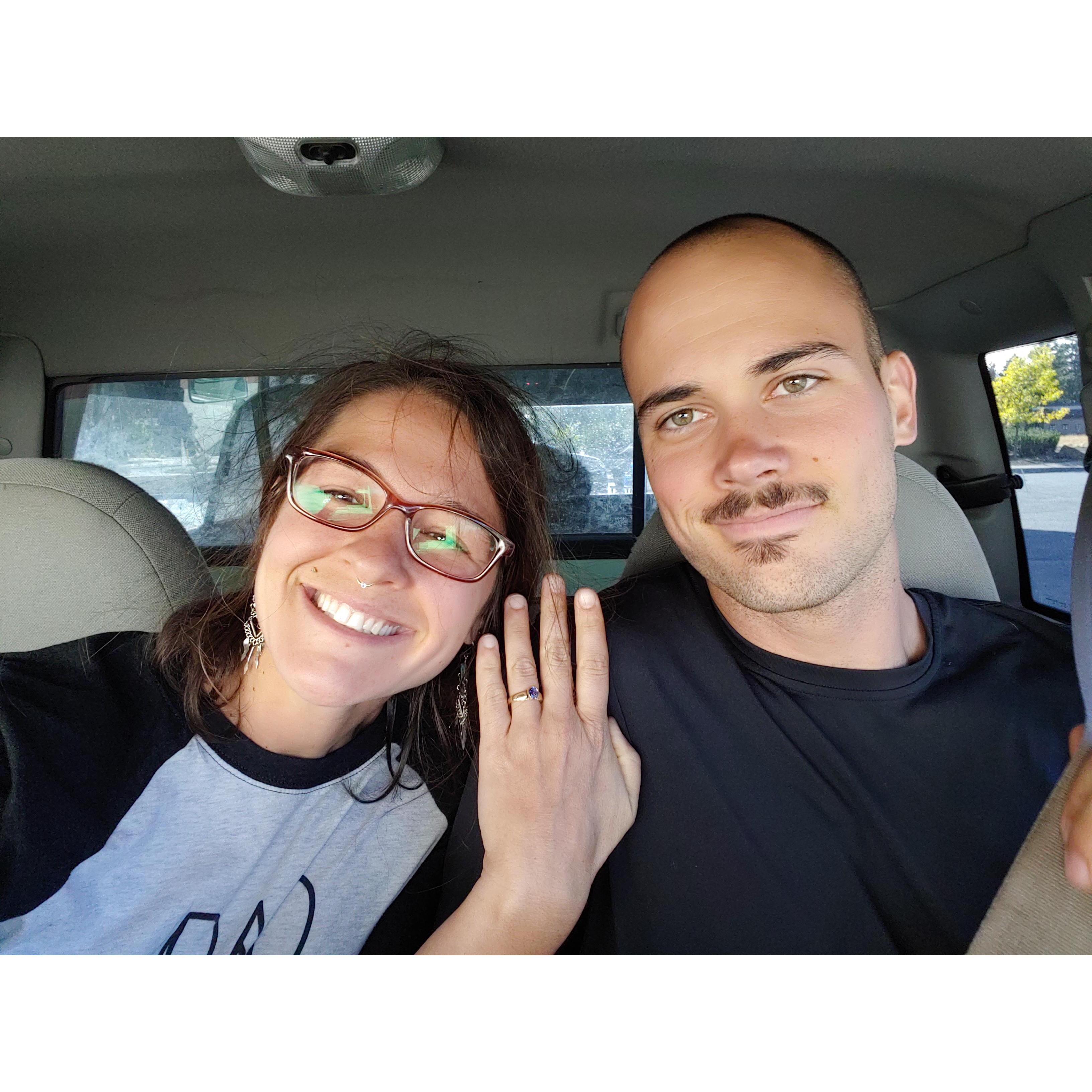 The day Duncan proposed to Devinne. September 16th, 2018.
